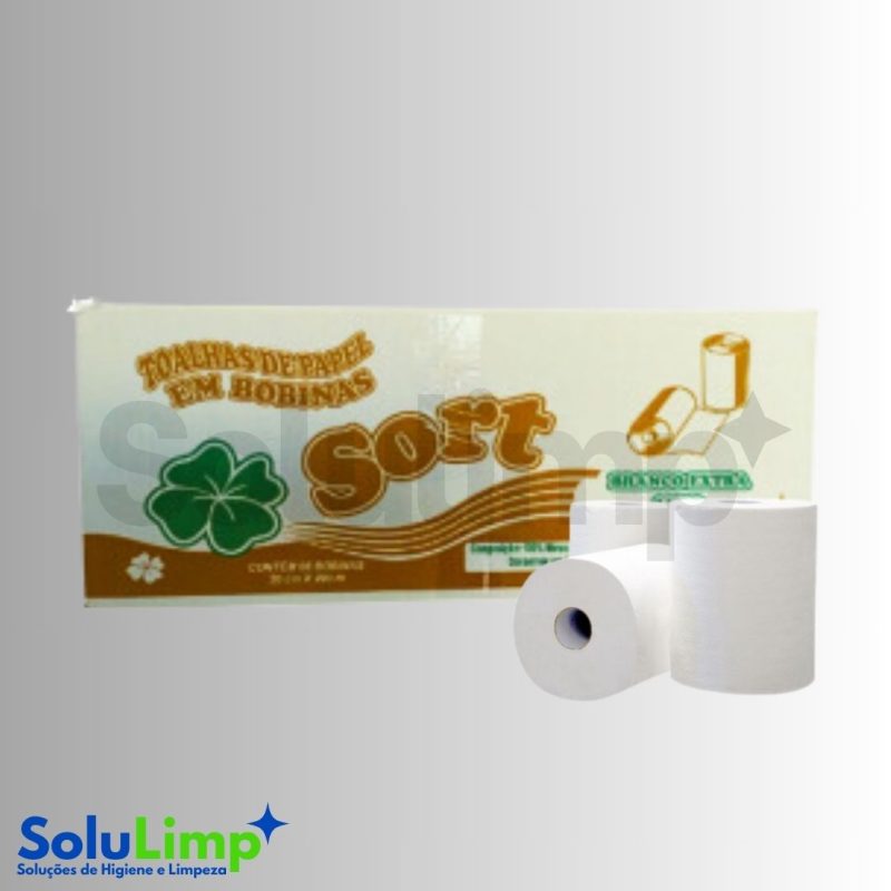 Bobina Sort Branco Extra Luxo 6 X200mts 100% Celulose 24g