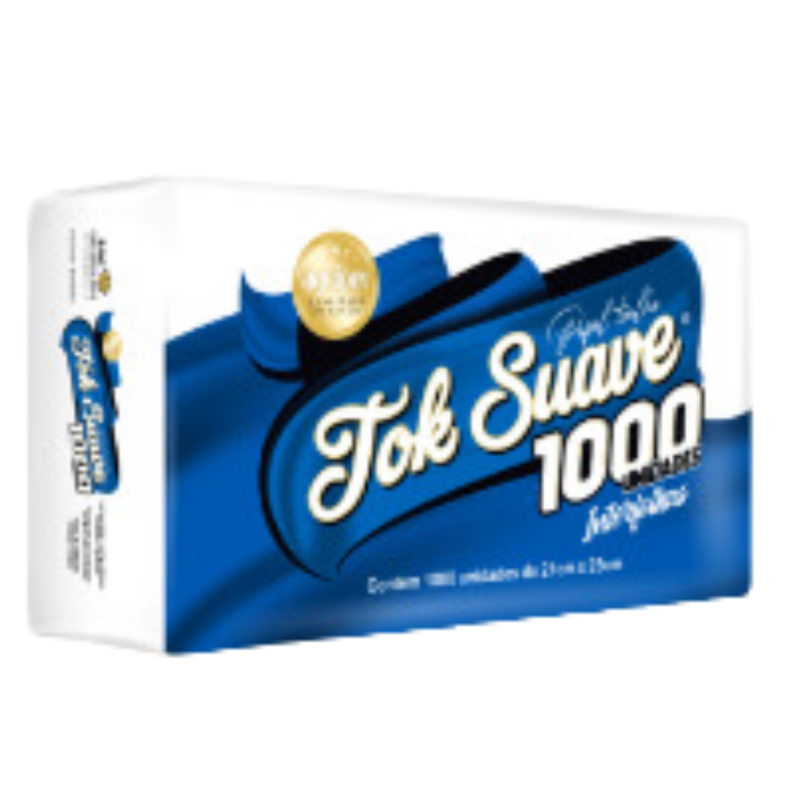 Papel Interfolha Tok Suave 100% Celulose 21x23 Azul 18g A 19g