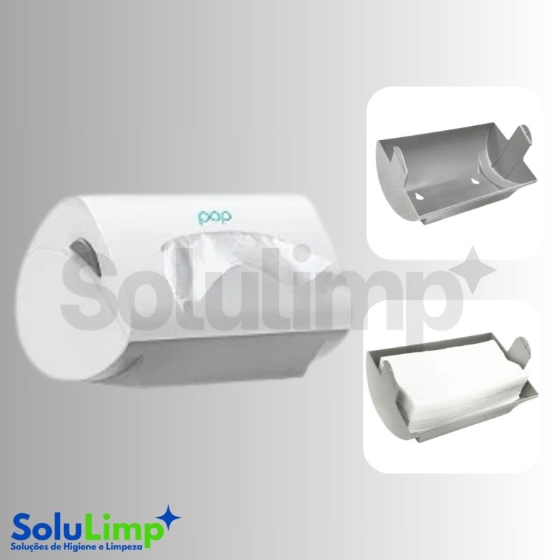 Paper Pop Dispensador De Papel Toalha (branco/cinza) - Imagem 2