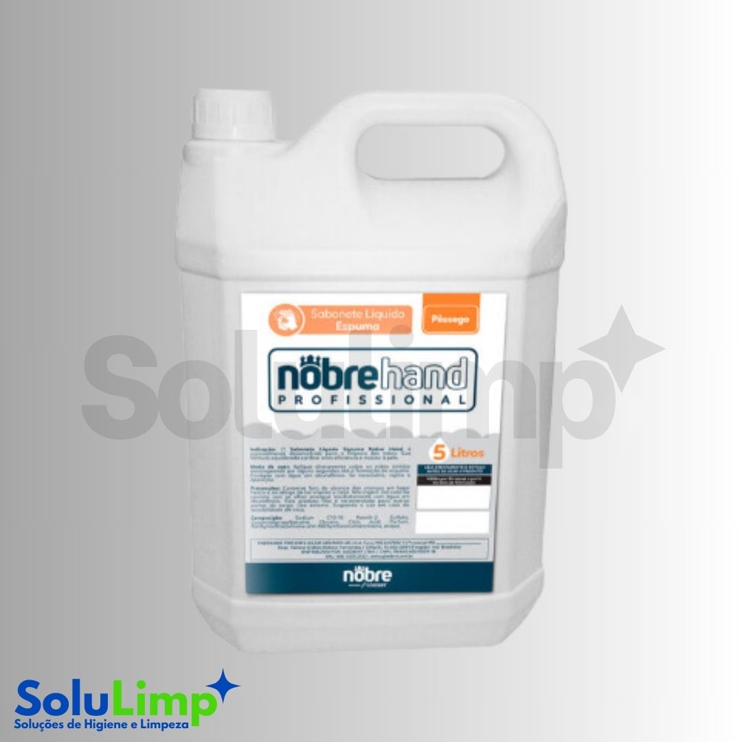 SABONETE LÍQUIDO ESPUMANTE PÊSSEGO 5L – NOBRE HAND