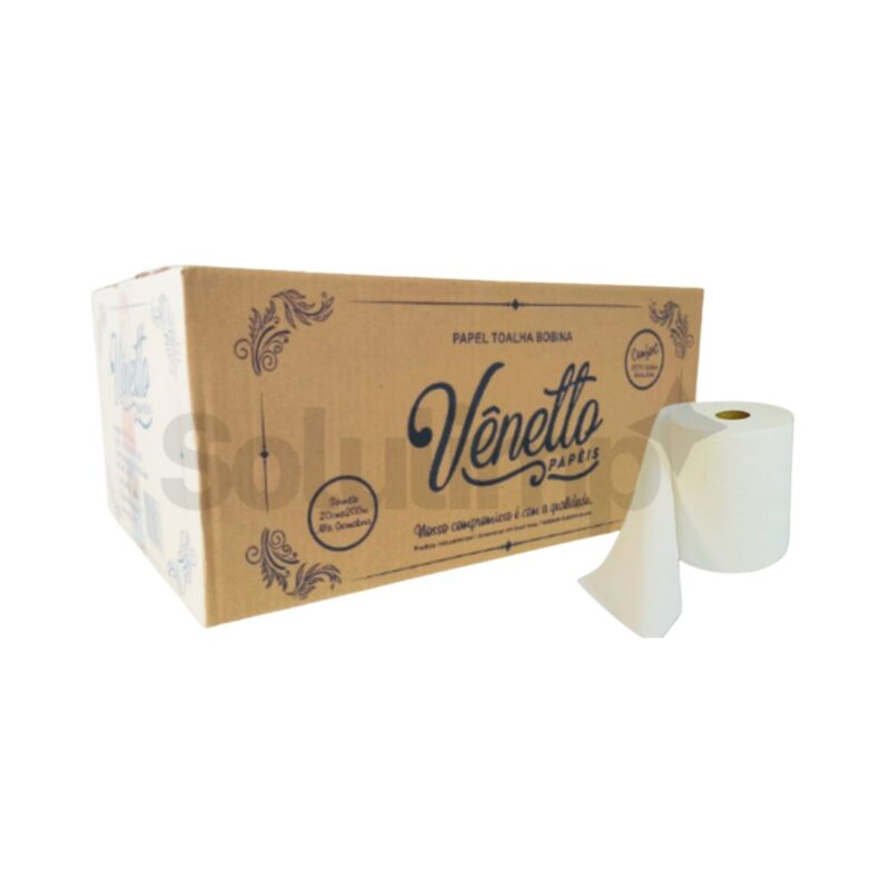 Papel Toalha Bobina Venetto Confort 20cmx200mtsx6un 24g - Imagem 2