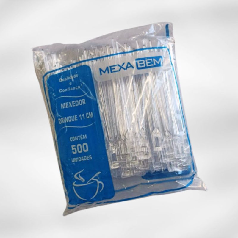 Mexedor De Cafe Cristal Slim 11cm Mexabem Pct 500un - Imagem 2