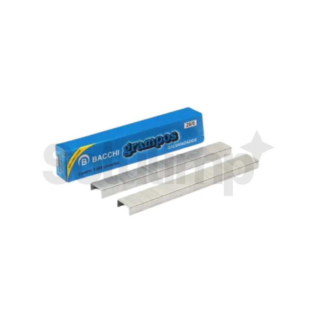Grampo Galvanizado 26/6 C/1000 Bacchi - Imagem 2