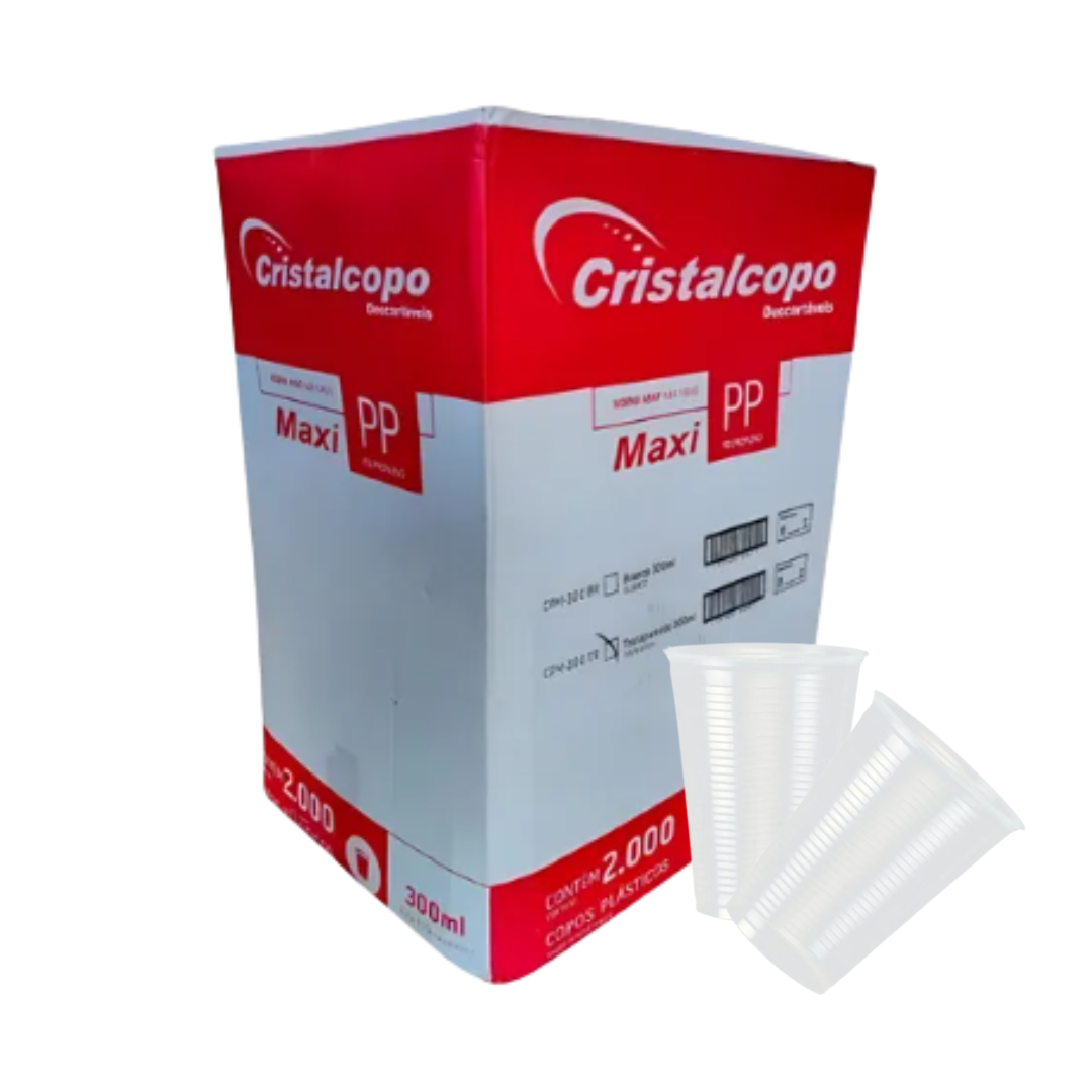 Copo Pp 300ml Transparente C/ 100 Un (cpm-300 Tr) - Imagem 2