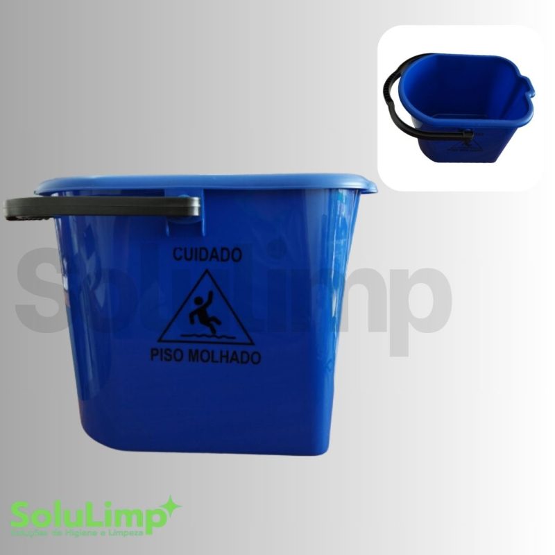 Balde  Nycol Azul 15l Super Reforcado Com Alca Preta - Imagem 2