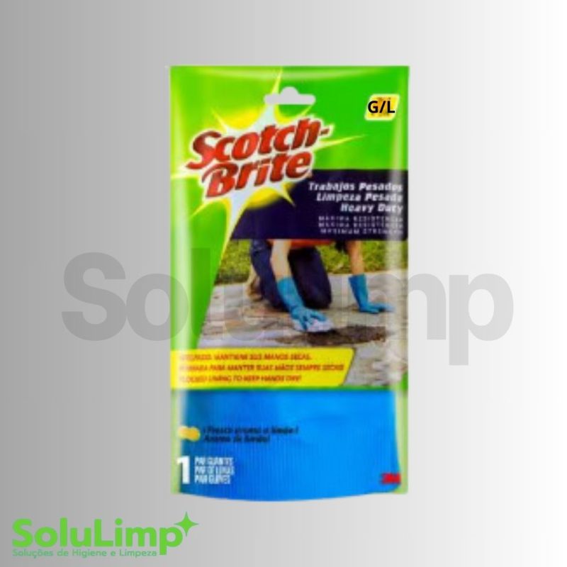 Luva Scotch B L Pesada Azul G C/1