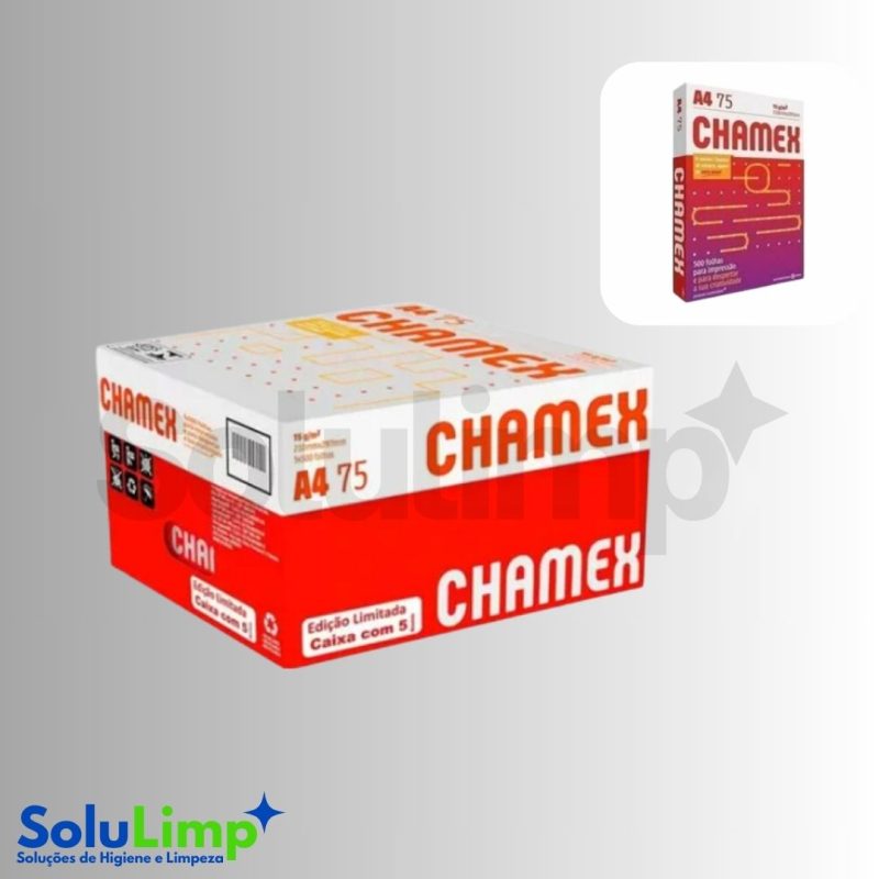 Papel Sulfite A4 Chamex 75g 10 Pctx500 Fls - Imagem 2