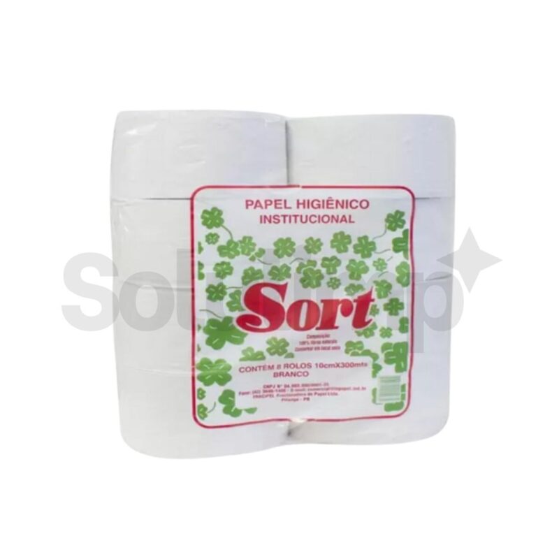 Papel Higienico Sort Branco 08unx10cmx300mts