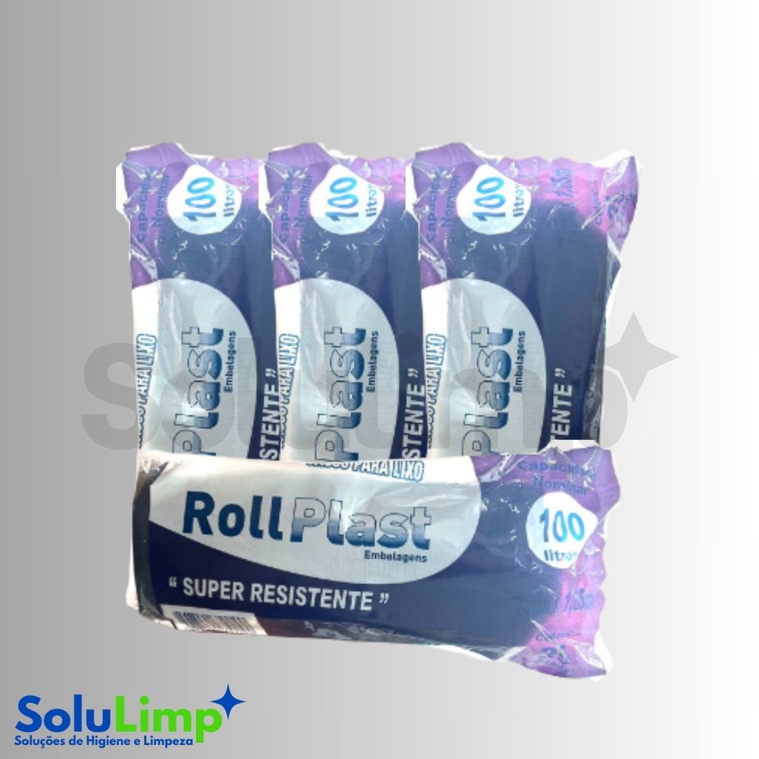 Saco De Lixo Rolo Roll 100lt C25 Un