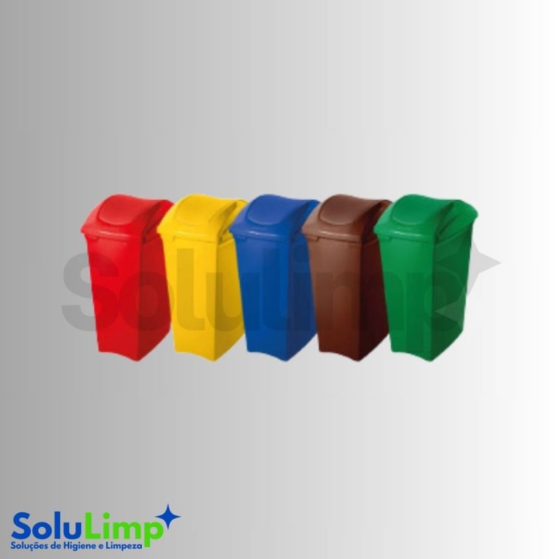 Lixeira Plastica Superpro Basculante 40l  Cores