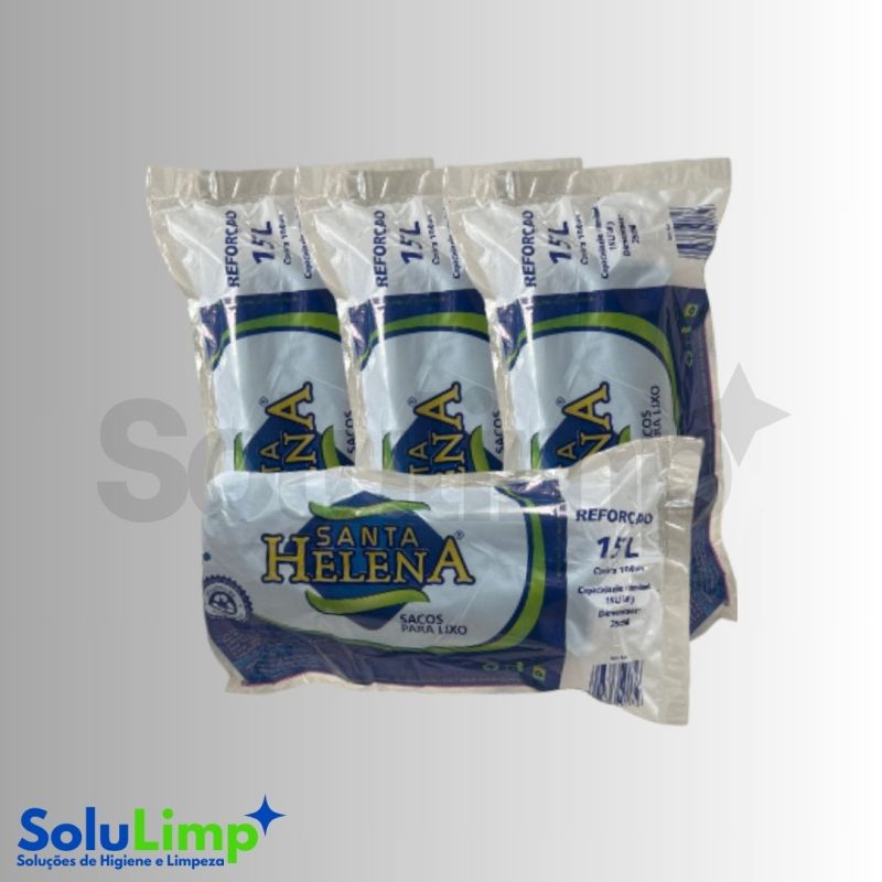 Saco De Lixo Santa Helena Rolo 15l 39x58 Azul C/100