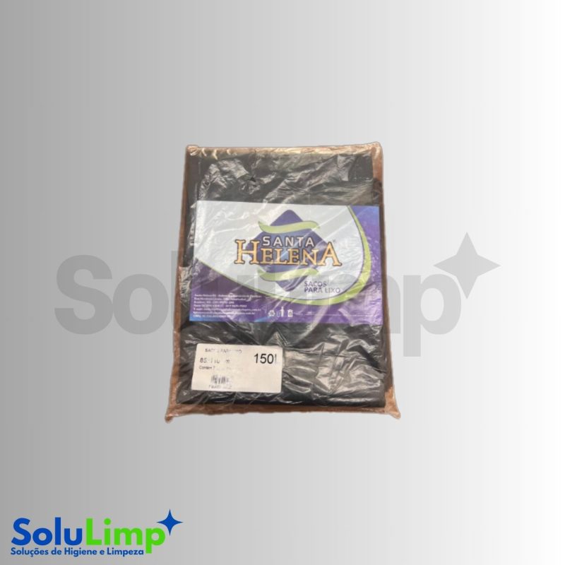 Saco De Lixo Santa Helena Pacote 150l 85x110 Preto C/7 Micra 0,007