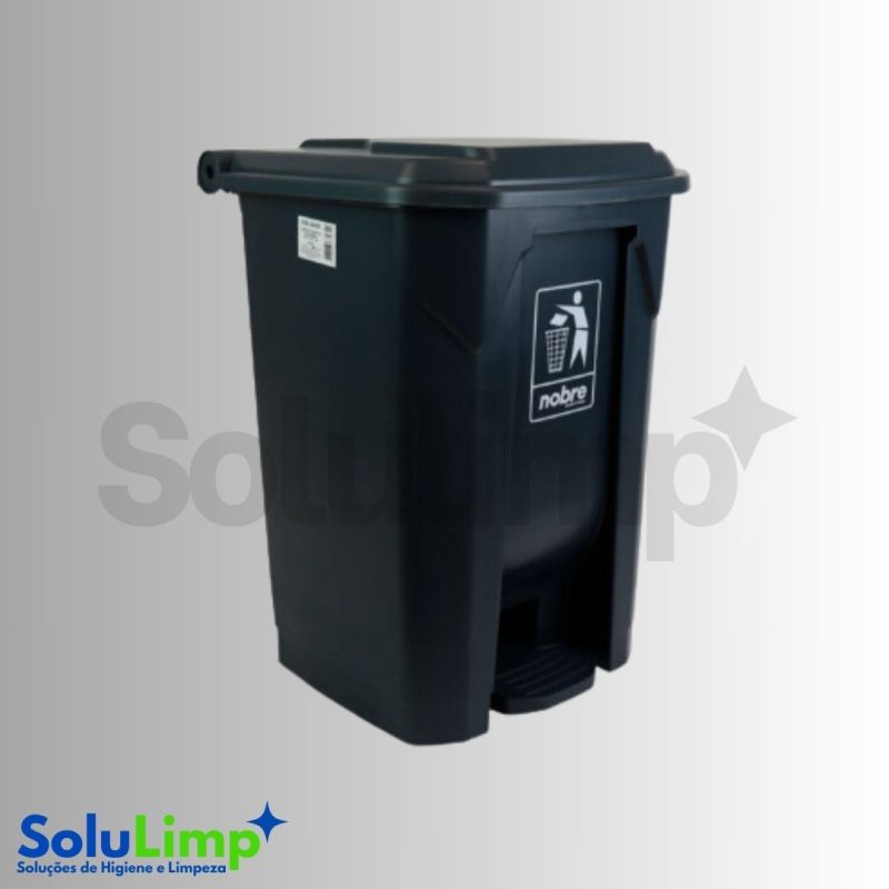 LIXEIRA PLÁSTICA C/PEDAL 50L. - NOBRE