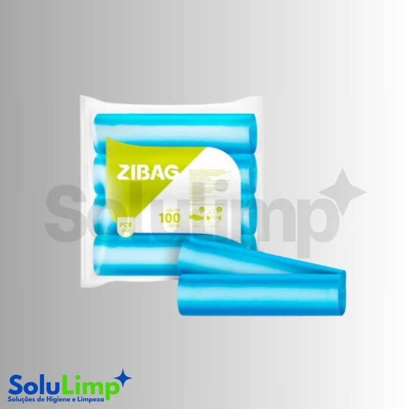 SACO DE LIXO REFORCADO AZUL ZIBAG 110L PCT 100UN