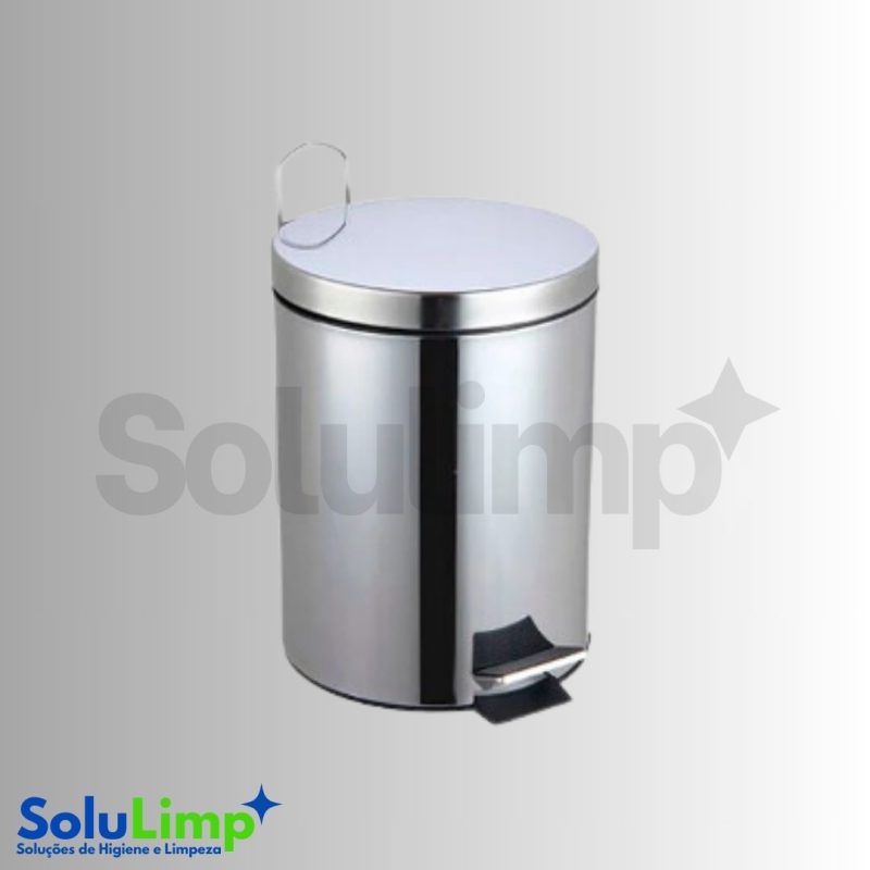Lixeira Inox Redonda C/pedal 5l  Mood