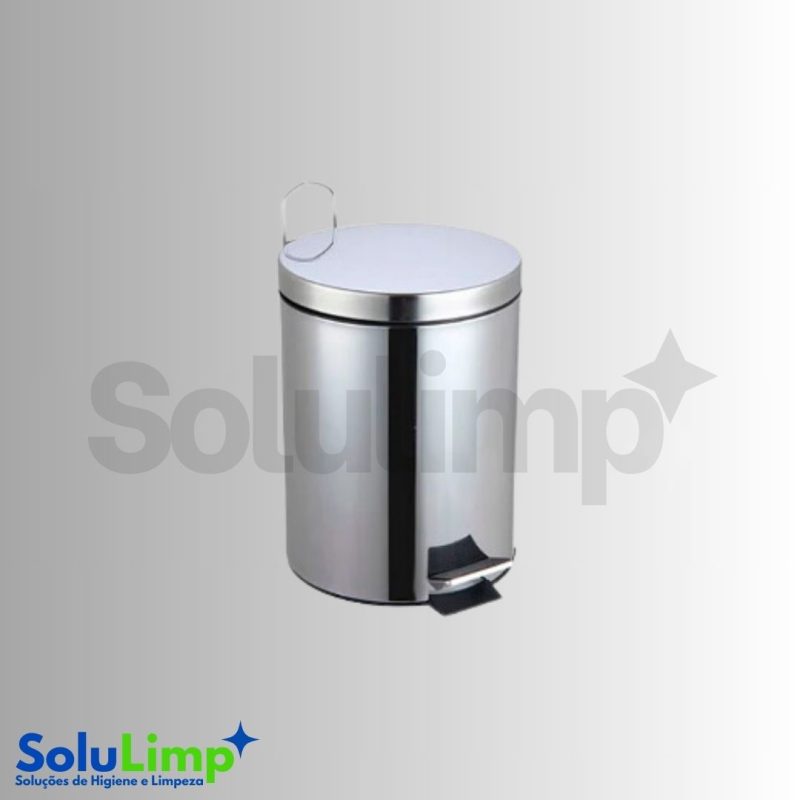 LIXEIRA INOX COM PEDAL E TAMPA MOOD NOBRE 3L