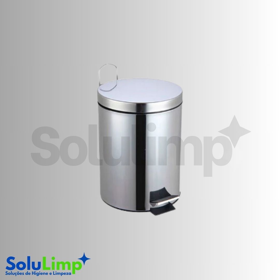 LIXEIRA INOX COM PEDAL E TAMPA MOOD NOBRE 3L