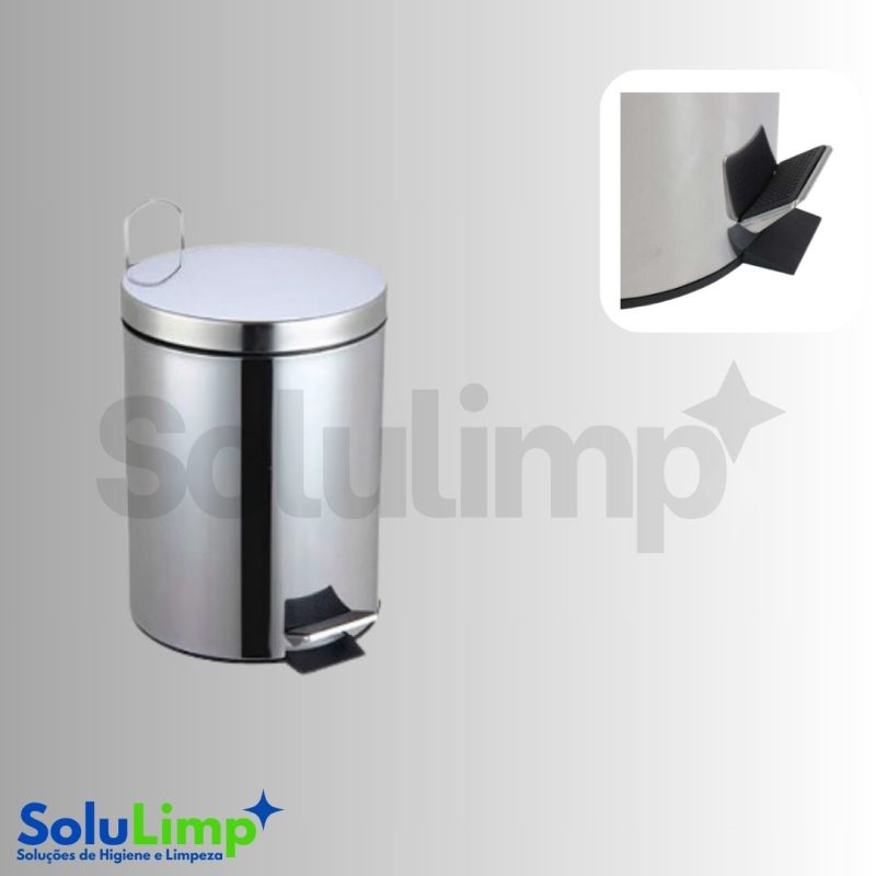 LIXEIRA INOX COM PEDAL E TAMPA MOOD NOBRE 3L - Imagem 2