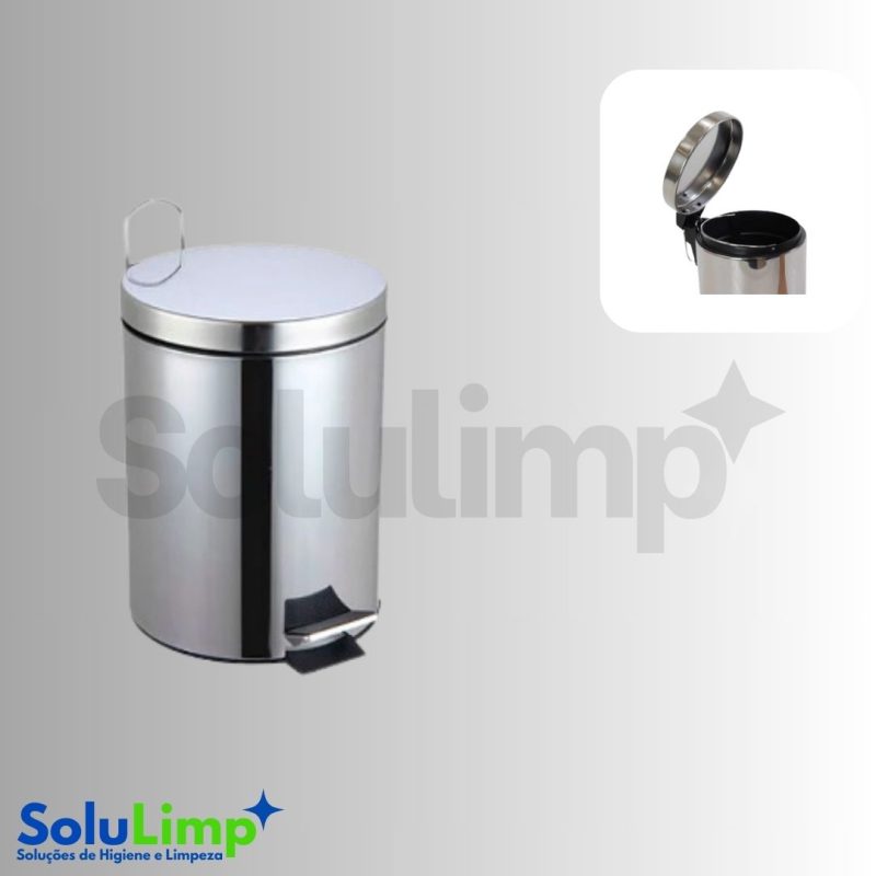 LIXEIRA INOX COM PEDAL E TAMPA MOOD NOBRE 3L - Imagem 3