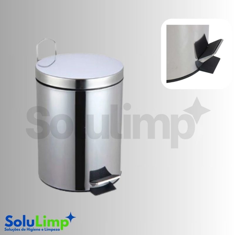 Lixeira Inox Redonda C/pedal 5l  Mood - Imagem 2