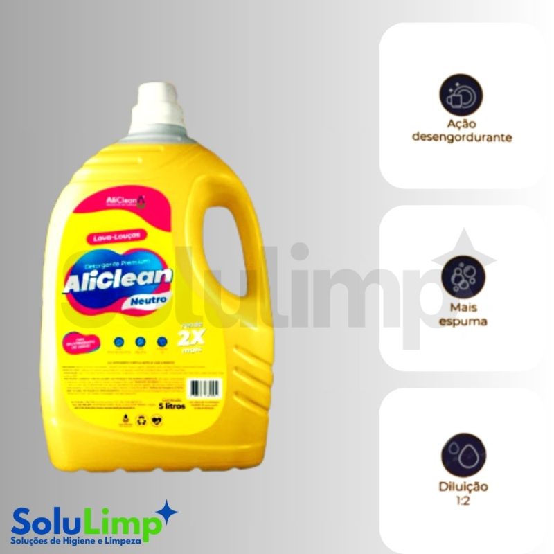 Detergente Ali Clean Premium Para Lavar Louca 5 L - Imagem 2