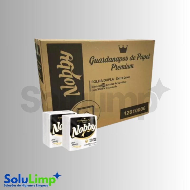 GUARDANAPO IPEL FOLHA DUPLA NOBBY 30CM X 31CM 30G - 60PCTS C/ 50FLS