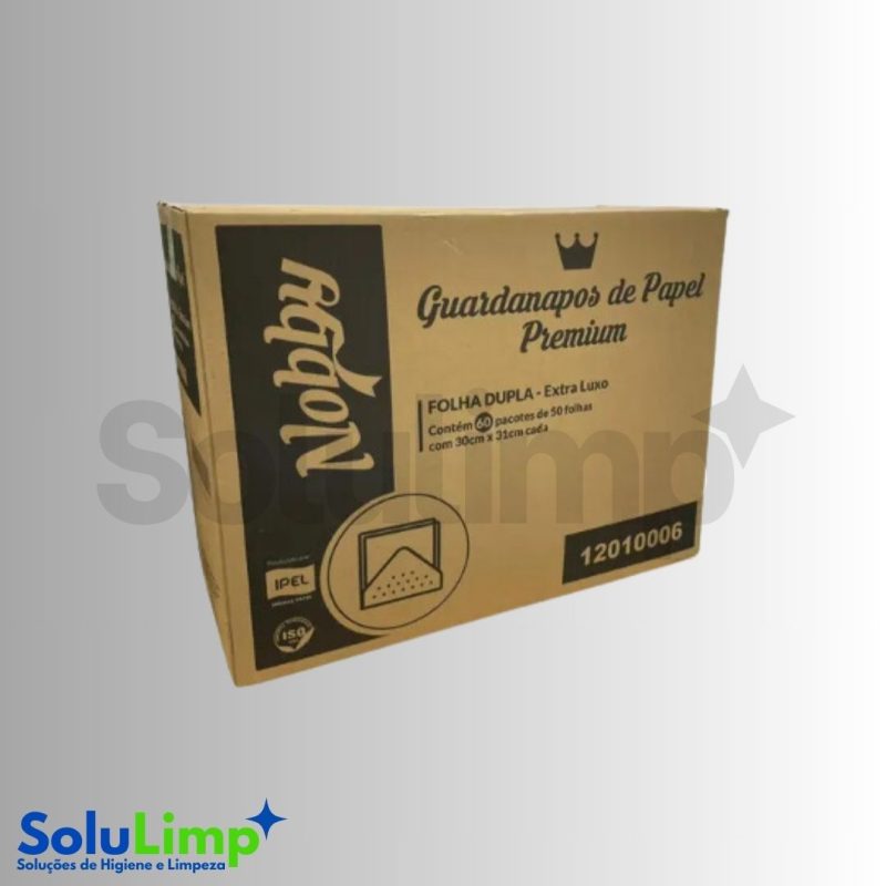 GUARDANAPO IPEL FOLHA DUPLA NOBBY 30CM X 31CM 30G - 60PCTS C/ 50FLS - Imagem 2