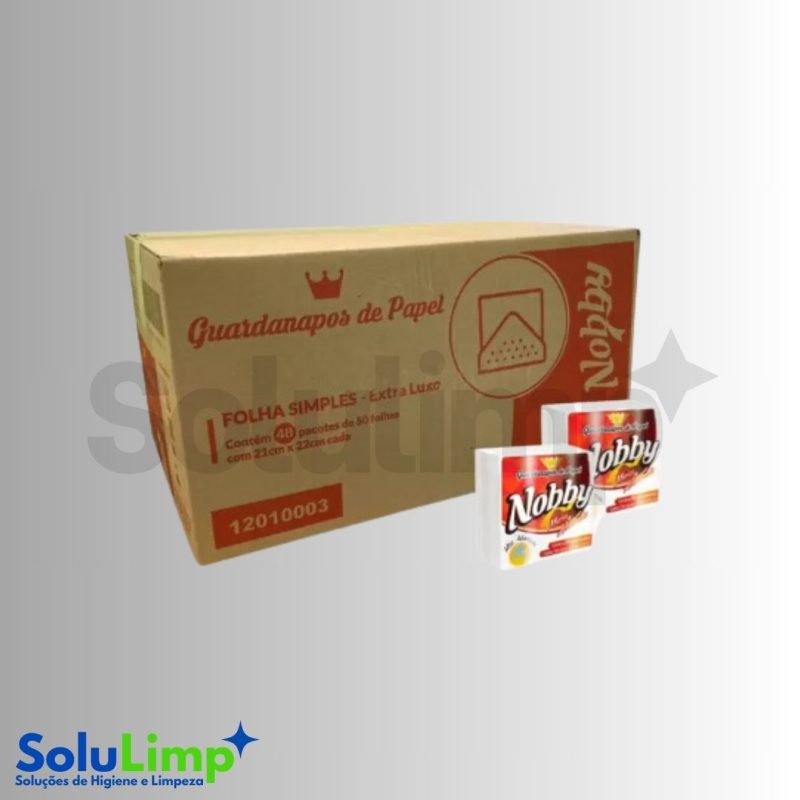Guardanapo Ipel Folhas Simples Nobby 21cm X 22cm 19g - 48pcts C/ 50fls