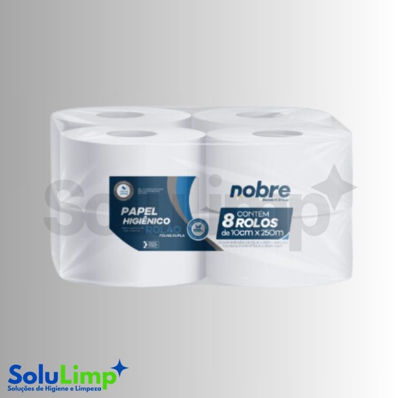 Papel Higienico Rolao C/8x10cm.x250m. (folha Dupla Celulose Virgem) - Nobre