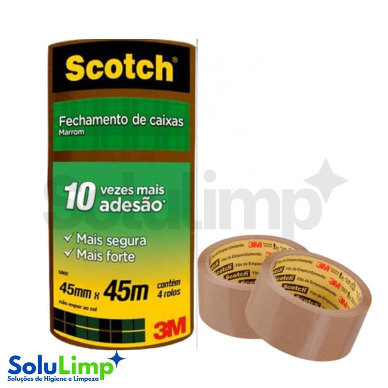 Fita 3m Scotch Empac Marrom 45x45 C/1 - Imagem 3