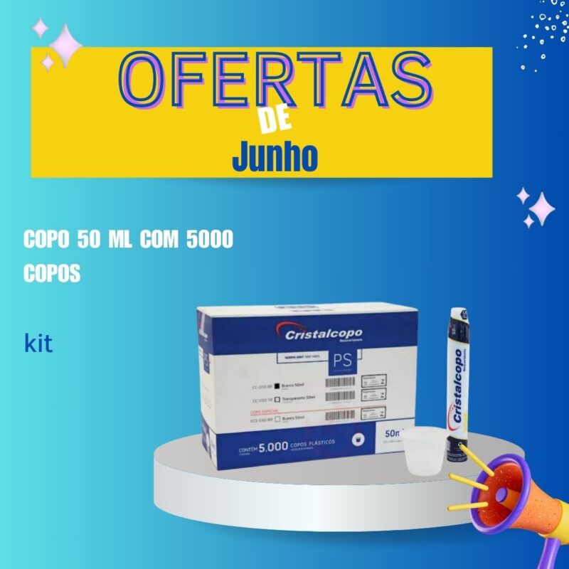 Caixa Copo 50ml 5000 Unidades