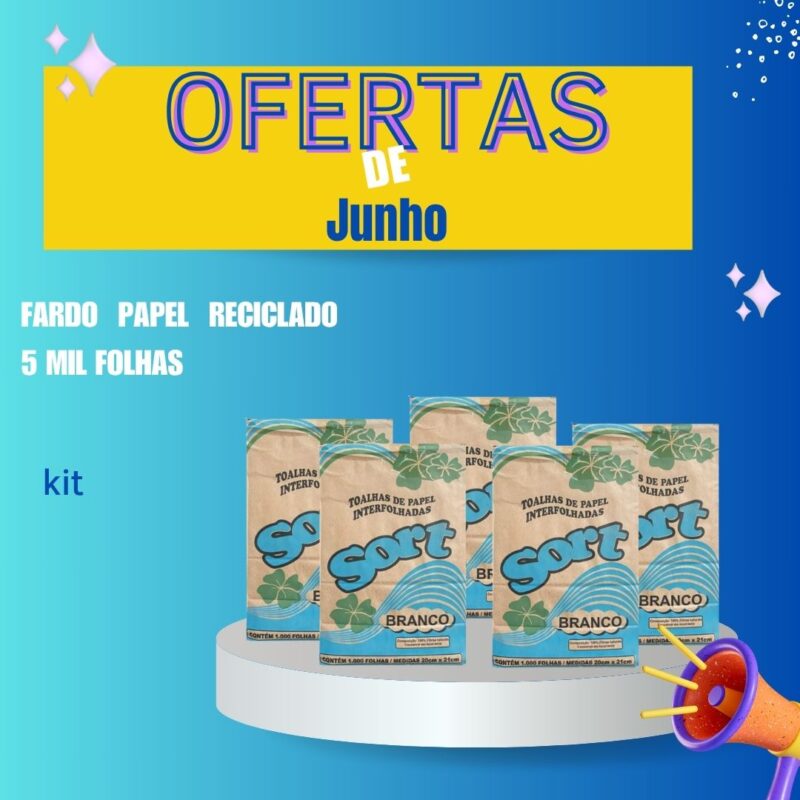 Papel toalha sort Branco 5 mil folhas