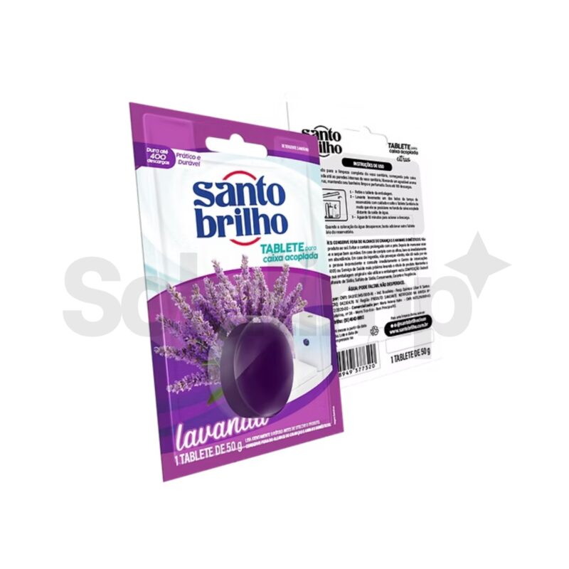 Bloco Santo Brilho Caixa Acoplada Lavanda 50gr - Imagem 2
