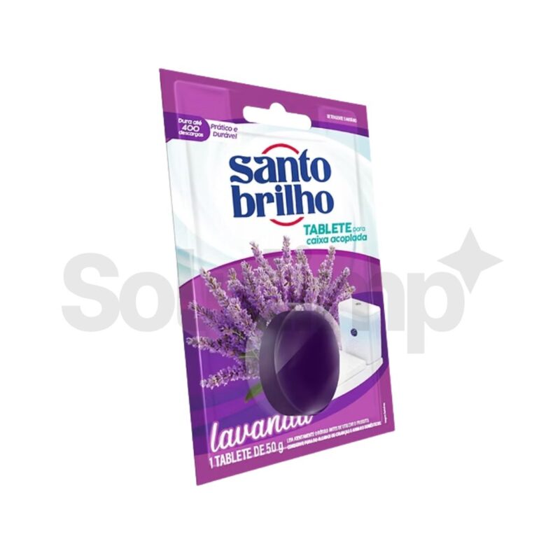 Bloco Santo Brilho Caixa Acoplada Lavanda 50gr