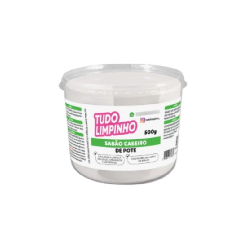 Sabao Caseiro De Pote 500g Tudo Limpinho