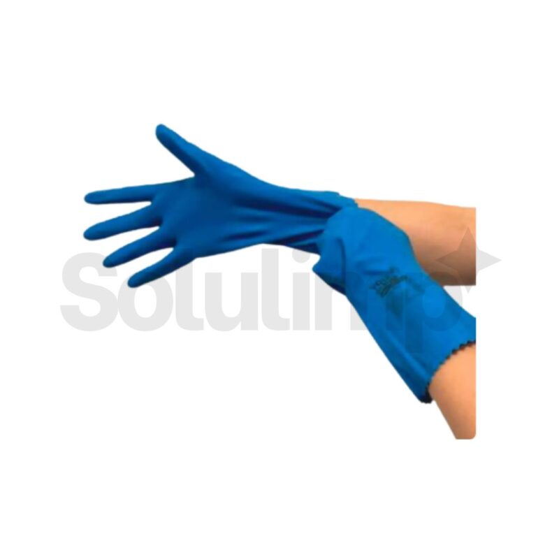 Luva Latex Azul Verniz Silver Slim Tam M Volk Ca37277 - Imagem 2