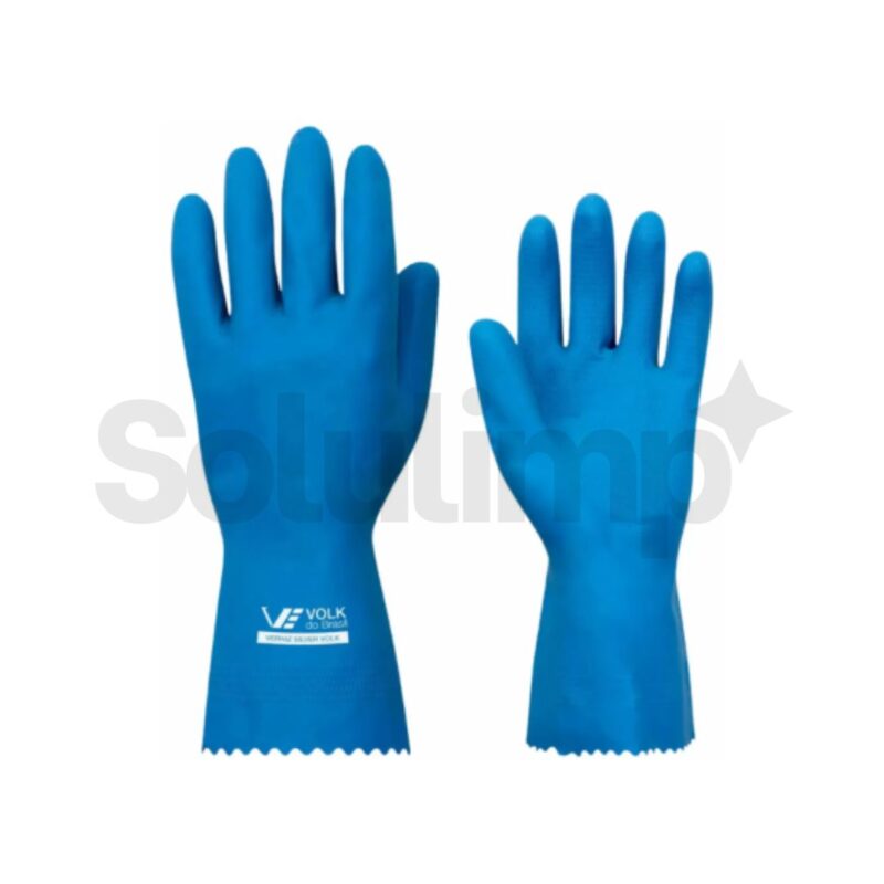Luva Latex Azul Verniz Silver Tam G Volk Ca16312/45558
