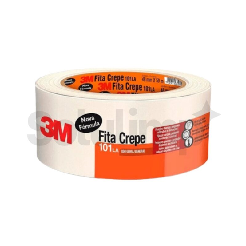 Fita Crepe 48mmx50m Branca 101la 3m - Imagem 2
