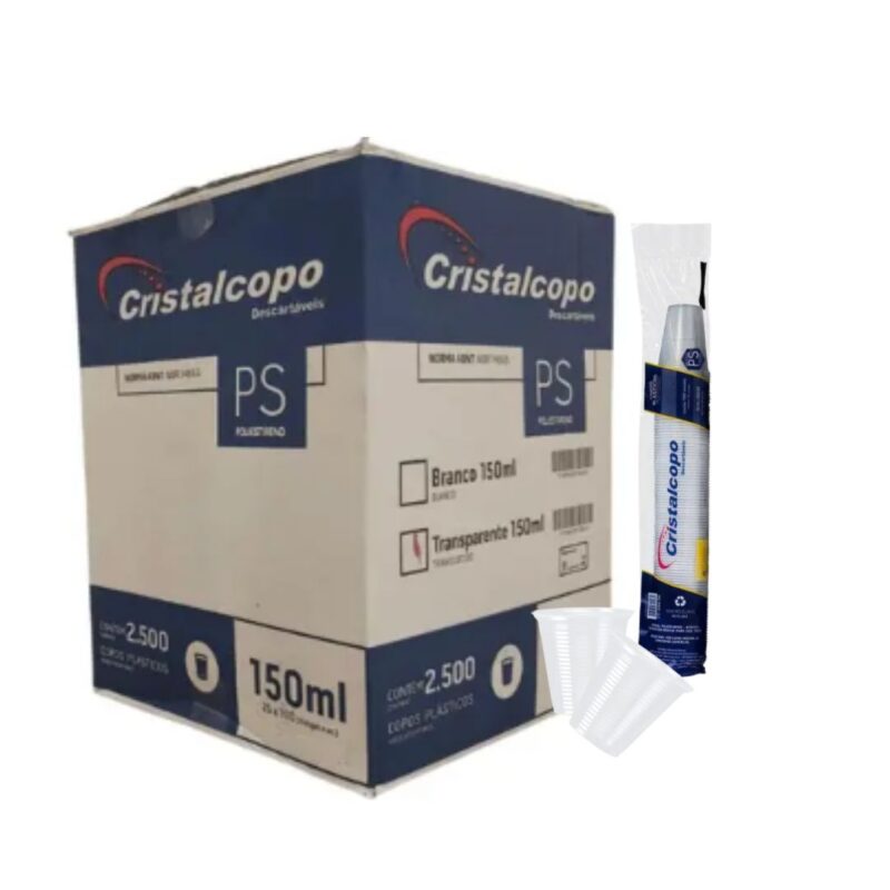 Copo Ps 150ml 100un Tr Cristalcopo