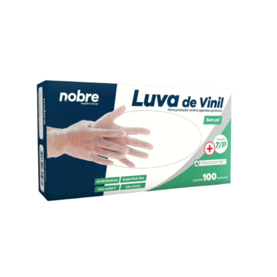 Luva Vinil S/po P/ Proced. Nao Cirurgico C/100unid. (nao Esteril) "g" Ca 47428 -nobre