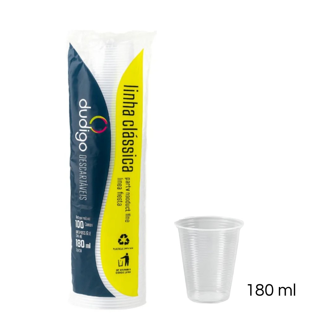 Copo Du Digo 180 Ml Translucido Tira De 100 Un